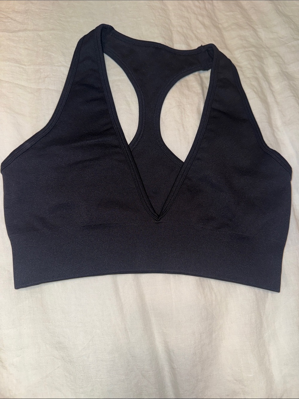 Crop Shop Boutique Black V-Neck Racerback Sports Bra